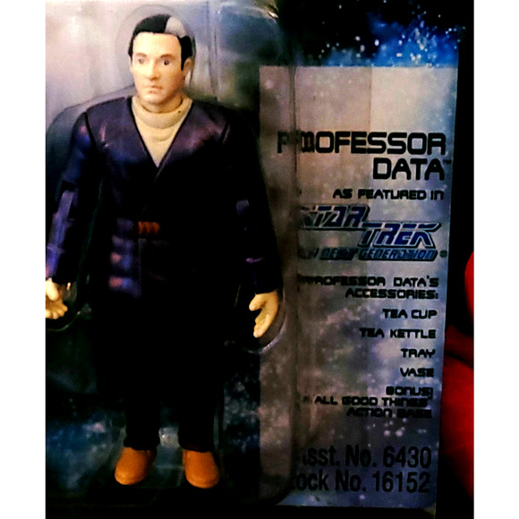 1997 Star Trek Professor Data Action Figure Episode "All Good Things" TN… - Picture 2 of 7